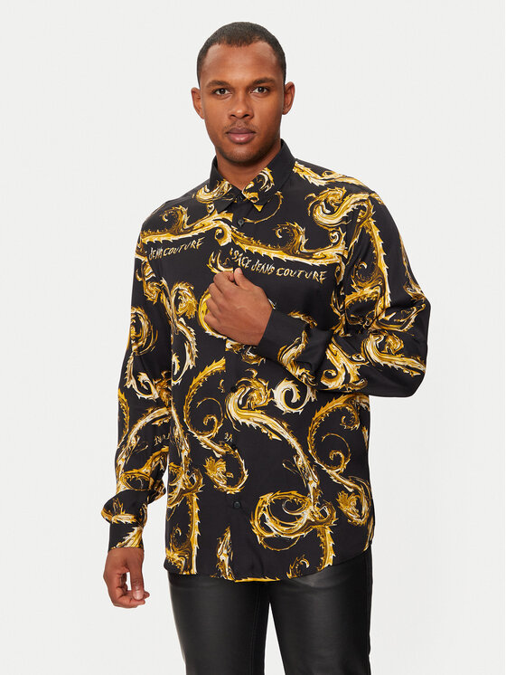 Versace Jeans Couture Camicia 77GAL2R0 Nero Regular Fit Modivo
