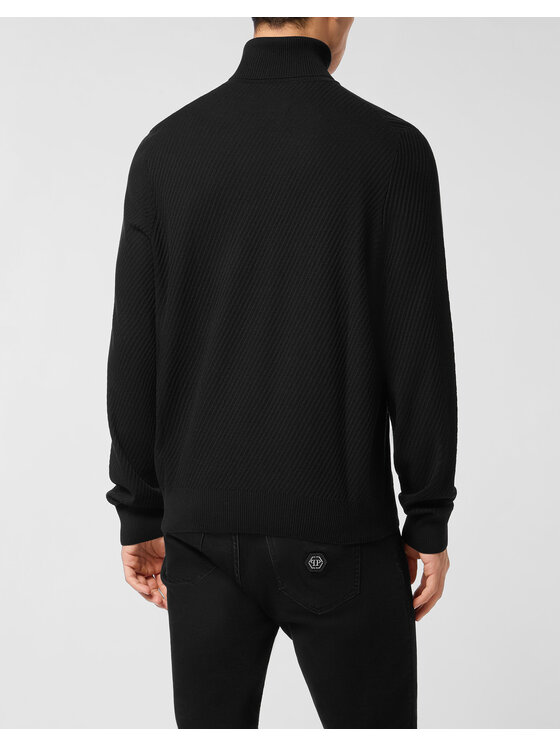 PHILIPP PLEIN PHILIPP PLEIN Longsleeve 26965 Czarny Regular Fit