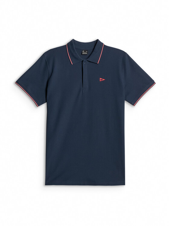4F 4F Polo LAKESIDE ESCAPE Granatowy Regular Fit