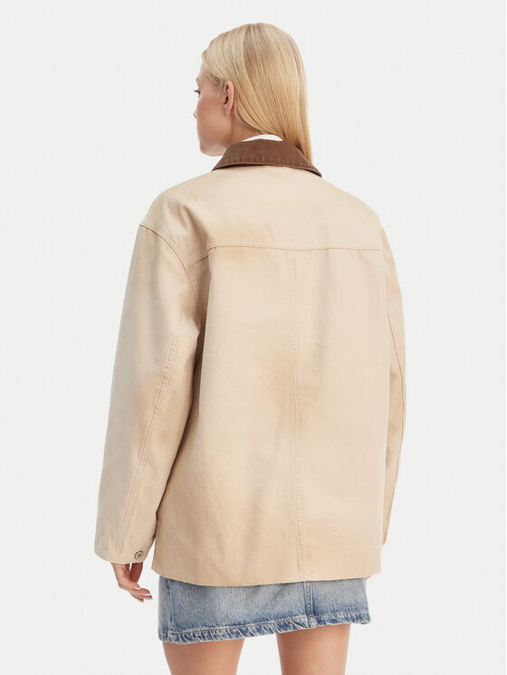 Tommy Jeans Tommy Jeans Πουκαμισοτζάκετ Distressed Chore DW0DW22599 Μπεζ Relaxed Fit