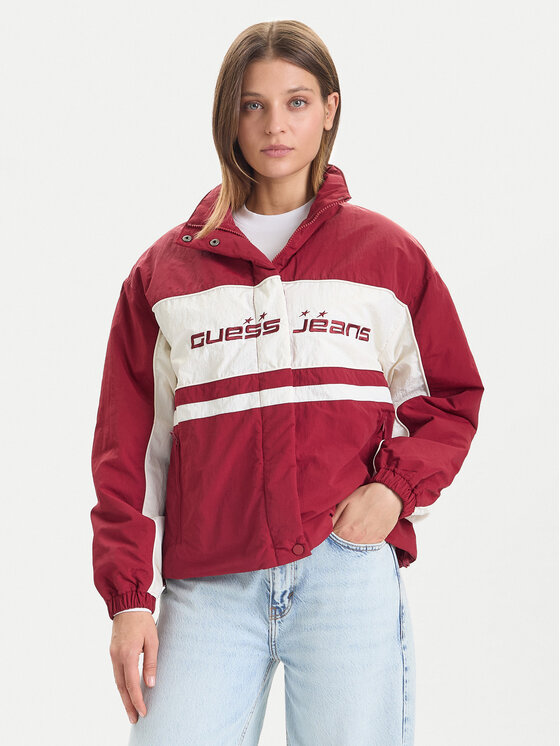 Guess Jeans Guess Jeans Bunda pro přechodné období W5BL11 WGYL2 Červená Regular Fit