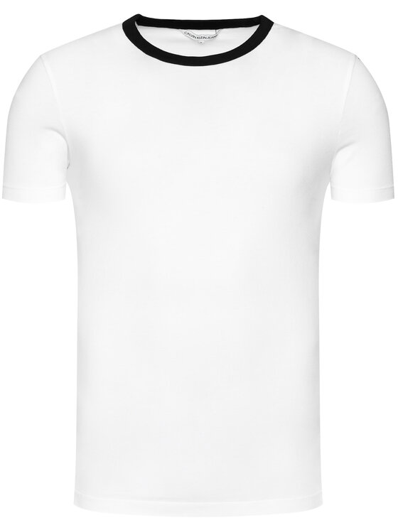 Calvin Klein Jeans T-shirt J30J316456 Bianco Slim Fit • Modivo.it