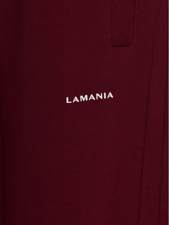 La Mania La Mania Spodnie dresowe TUCK Bordowy Basic Fit