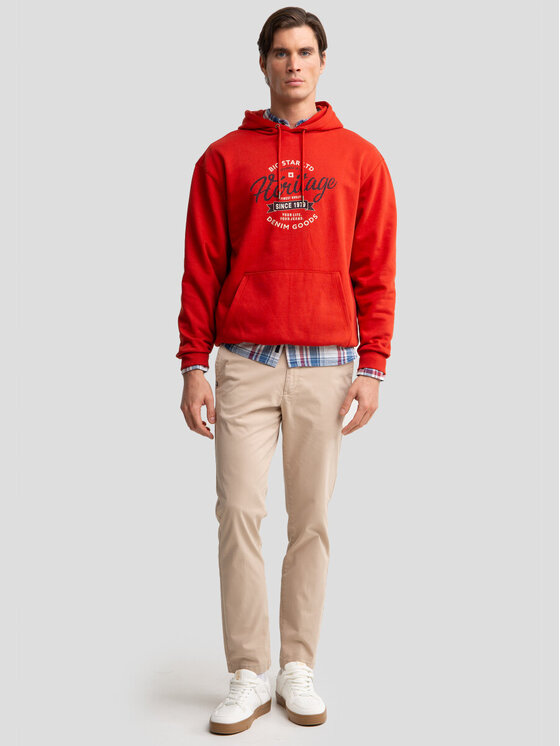 BIG STAR BIG STAR Bluza HERITY_704_170 Czerwony Comfort Fit