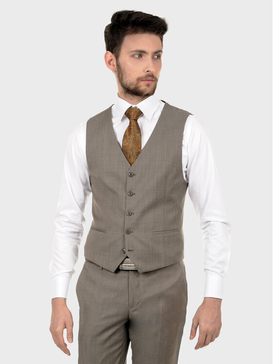 Evenemen Evenemen Kamizelka CADINI Beżowy Slim Fit