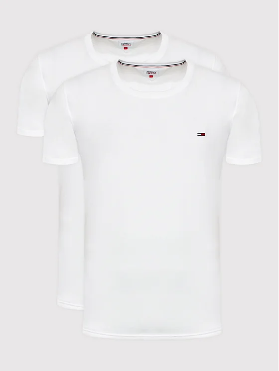 Tommy Jeans 2er-Set T-Shirts DM0DM15381 Weiß Slim Fit