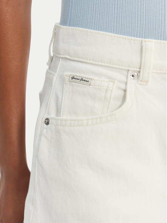 Guess Jeans Guess Jeans Spódnica jeansowa W6RD0Q D6521 Biały Regular Fit