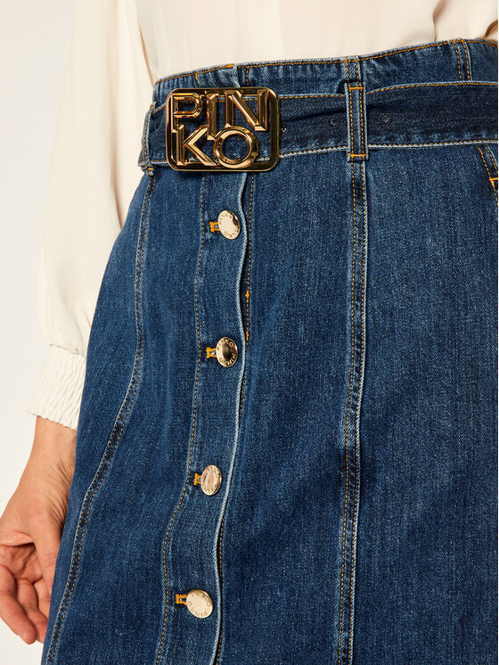 PINKO Pinko Spódnica jeansowa Negroni AL 20-21 PDEN 1J10HE Y649 Granatowy Regular Fit