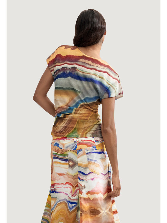Desigual Desigual T-Shirt TS_REIKIAVIK Μπεζ Casual Fit