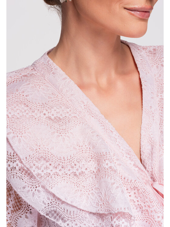 Ombre Ombre Bluzka OW-TS-E0027 Różowy Loose Fit