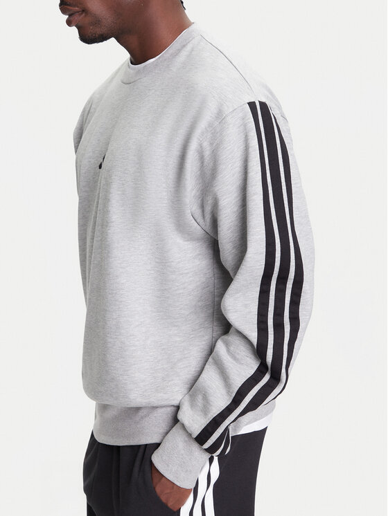 adidas adidas Mikina Essentials 3-Stripes JE6308 Šedá Regular Fit