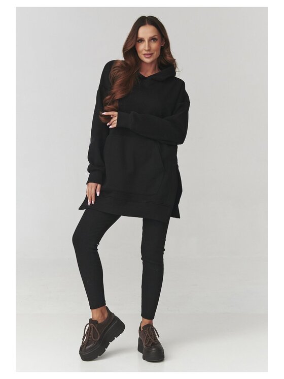 Makadamia Makadamia Dres A12 Czarny Regular Fit
