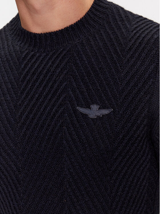 Aeronautica Militare Aeronautica Militare Pulover 232MA1457L509 Mornarsko modra Regular Fit