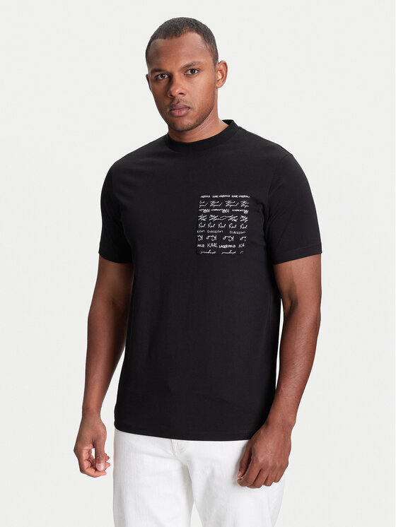 KARL LAGERFELD KARL LAGERFELD Tricou 755041 553225 Negru Regular Fit