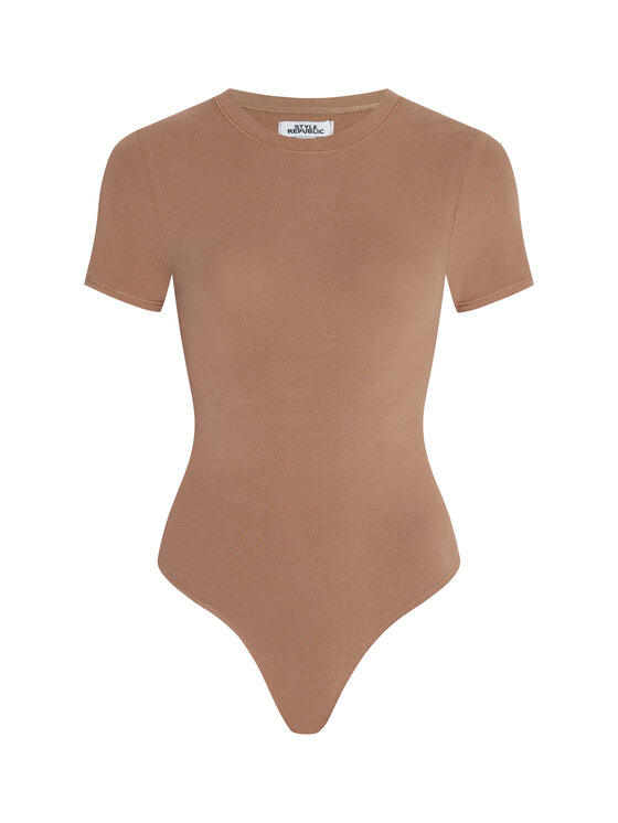 Style Republic Style Republic Body Shortsleeve Brązowy Curvy Fit