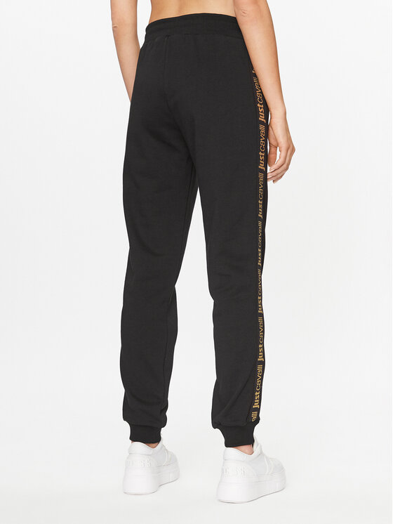 Just Cavalli Just Cavalli Donji dio trenerke 75PAAT01 Crna Regular Fit