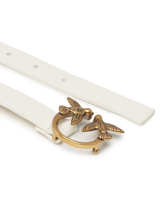 PINKO Pinko Pasek Damski Love Berry H2 Belt PE 23 PLT01 100143 A0R6 Biały