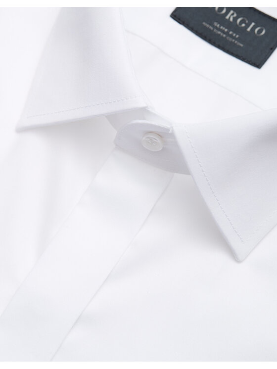 Borgio Borgio Koszula mozza Biały Slim Fit