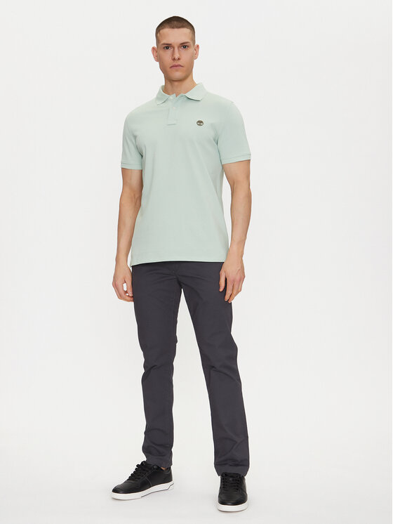 Timberland Timberland Тениска с яка и копчета TB0A6VDP Зелен Regular Fit