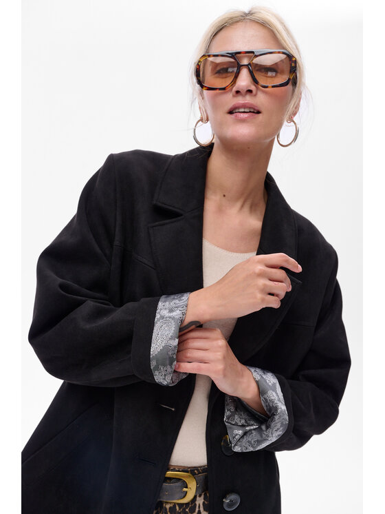 blue shadow blue shadow Marynarka Everli Czarny Regular Fit