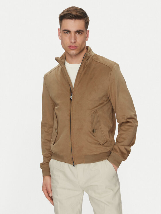 Geox Geox Bunda z imitace kůže Blainey M5520P T3196 F5265 Béžová Regular Fit