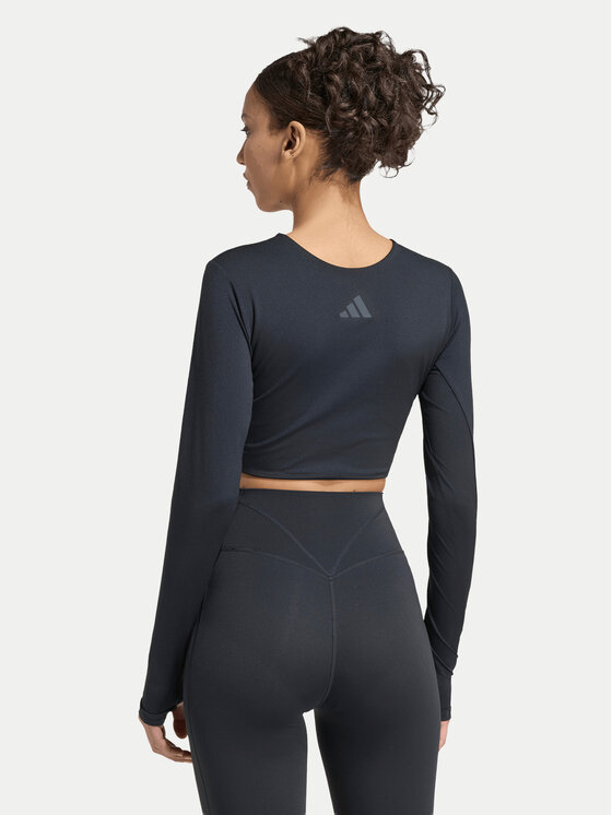 adidas adidas Treniņkrekls Primelift Workout Twist Reversible Long Sleeve KF4131 Melns Slim Fit