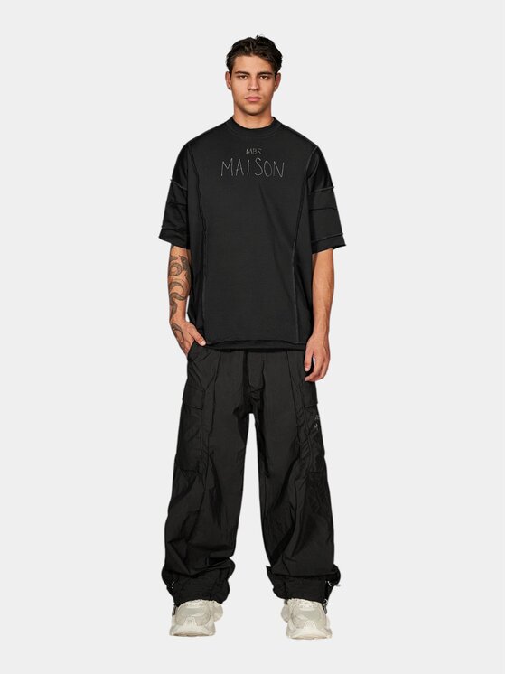 MADE BY SOCIETY MADE BY SOCIETY T-Shirt Silent Form - T17847 Czarny Basic Fit