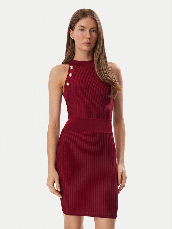 Marciano Guess Marciano Guess Φόρεμα υφασμάτινο G6BK15 Z1581 Σκούρο κόκκινο Slim Fit
