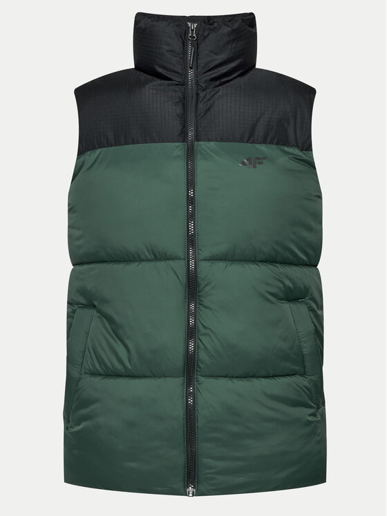 4F 4F Жилет 4FWAW24TVJAM147 Зелений Regular Fit