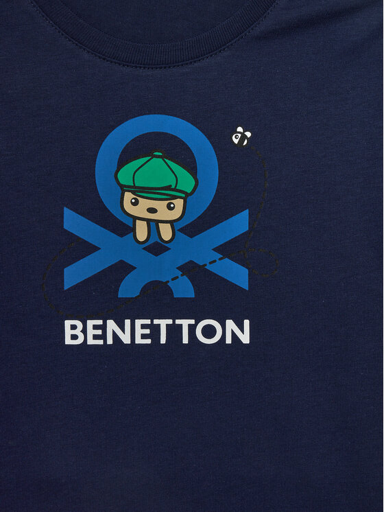 United Colors Of Benetton United Colors Of Benetton T-shirt 3I1XG10CY Blu scuro Regular Fit
