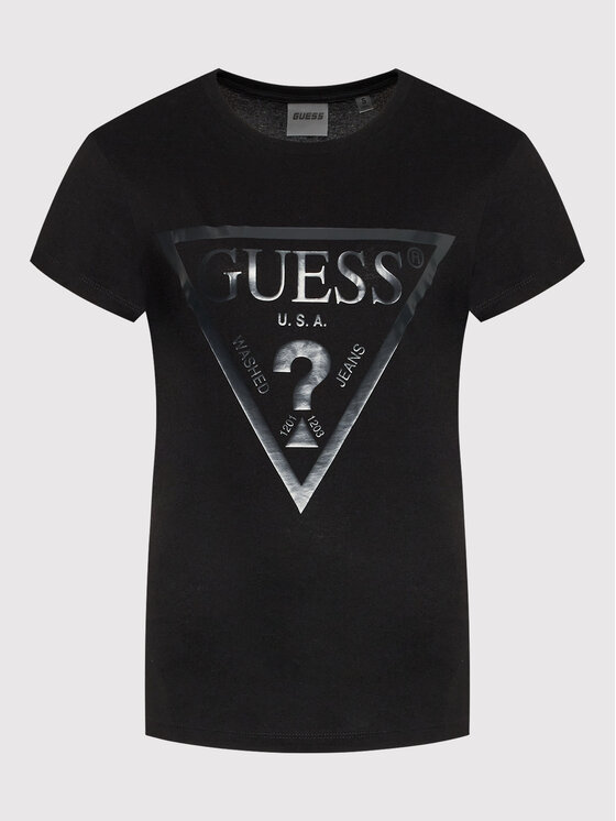 Guess Guess Футболка V2YI07 K8HM0 Чорний Regular Fit