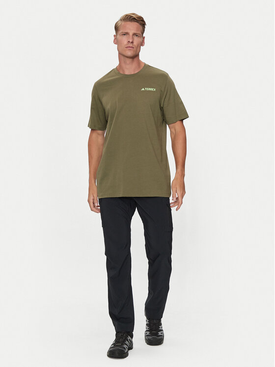adidas adidas Funkční tričko Terrex Graphic MTN 2.0 IM8353 Zelená Regular Fit