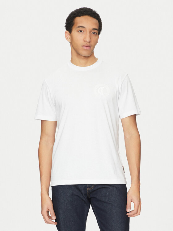 Just Cavalli Just Cavalli T-Shirt 78OAHT01 Bílá Regular Fit