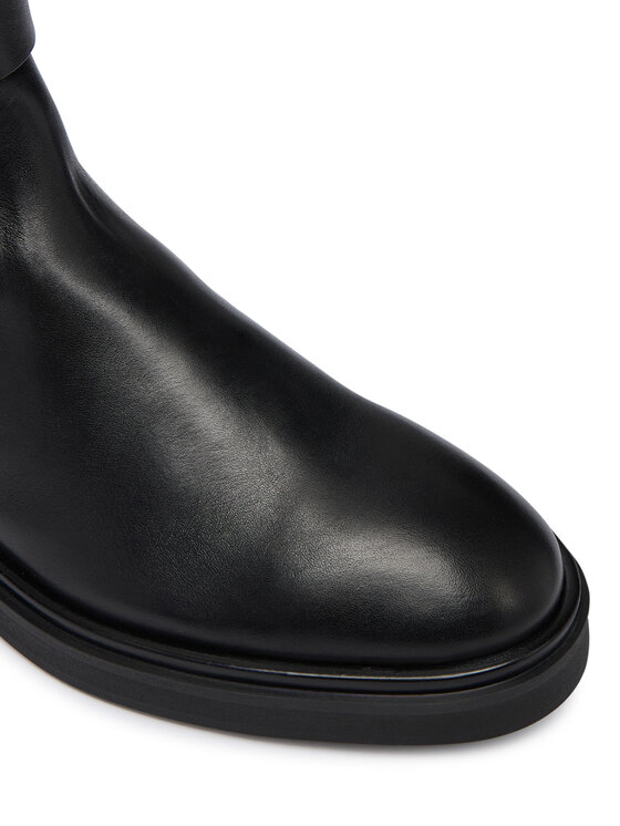 Calvin Klein Calvin Klein Cizme Knee Boot W/ Metal Logo HW0HW02665 Negru
