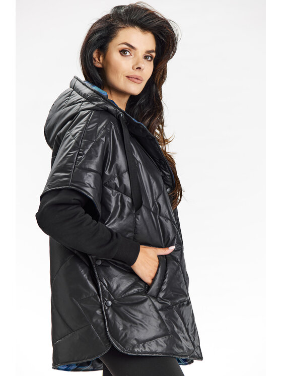 Awama Awama Bezrękawnik A684 Czarny Basic Fit