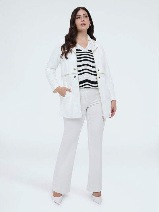Fiorella Rubino Fiorella Rubino Płaszcz zimowy 0017T000367N011 Biały Regular Fit