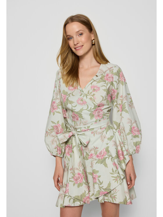 BIZUU BIZUU Sukienka letnia AMBROSIA Zielony Standard Fit