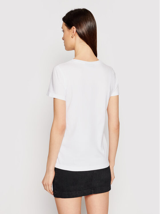 T-shirt P0RAOC2R Bianco Regular Fit