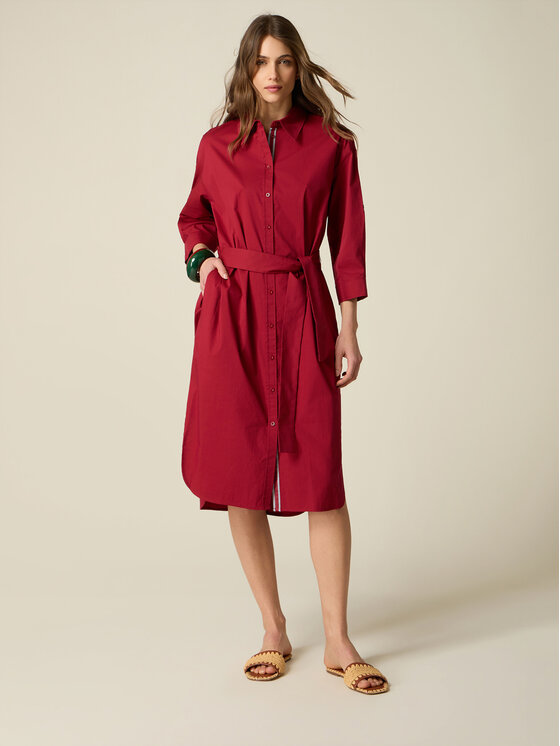Oltre Oltre Sukienka wieczorowa 7039J000905N016 Czerwony Baggy Fit