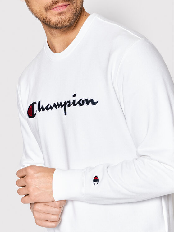 Felpa Embroidered Script Logo 217061 Bianco