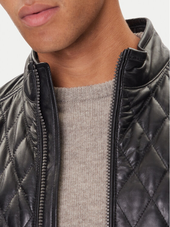 JOOP! JOOP! Μπουφάν δερμάτινο 17 Boys 1500150 80000851 Μαύρο Regular Fit