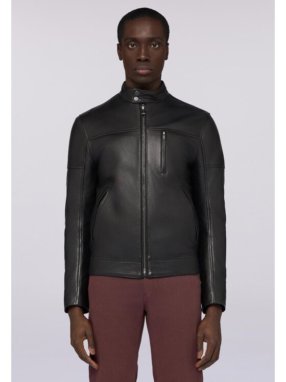 Trussardi Trussardi Giacca di pelle R301M000004N033 Nero Regular Fit