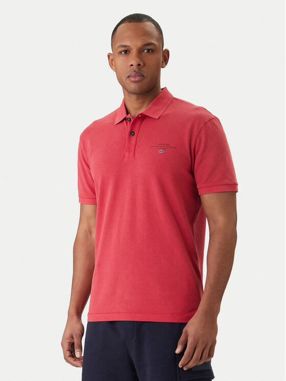 Napapijri Tricou polo Elbass SS 4 NP0A4GDL Roșu Regular Fit