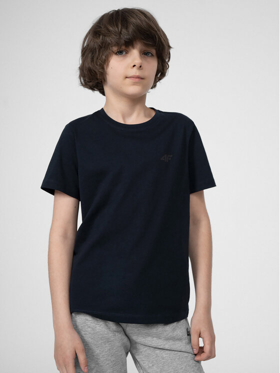 4F 4F T-shirt 4FJSS23TTSHM291 Blu scuro Regular Fit
