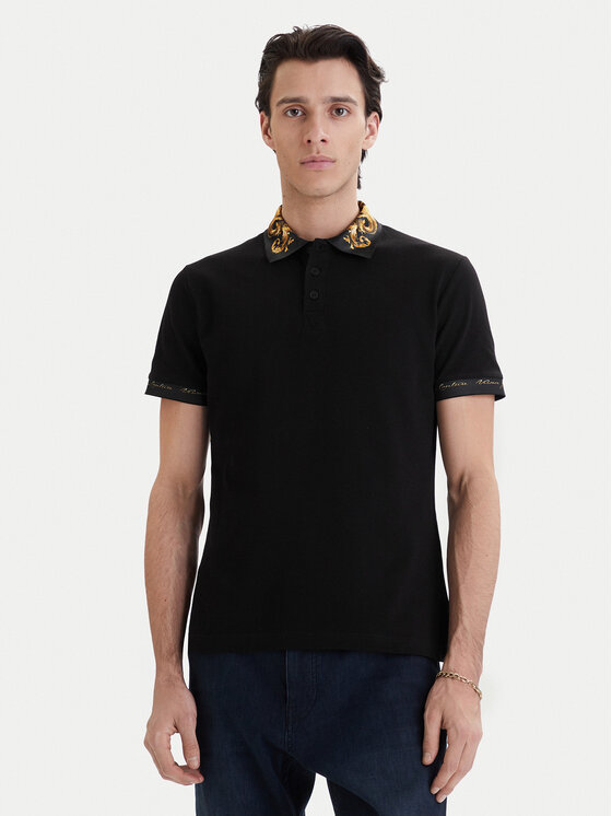 Versace Jeans Couture Pólóing 80GAGT12 CJ01T Fekete Slim Fit