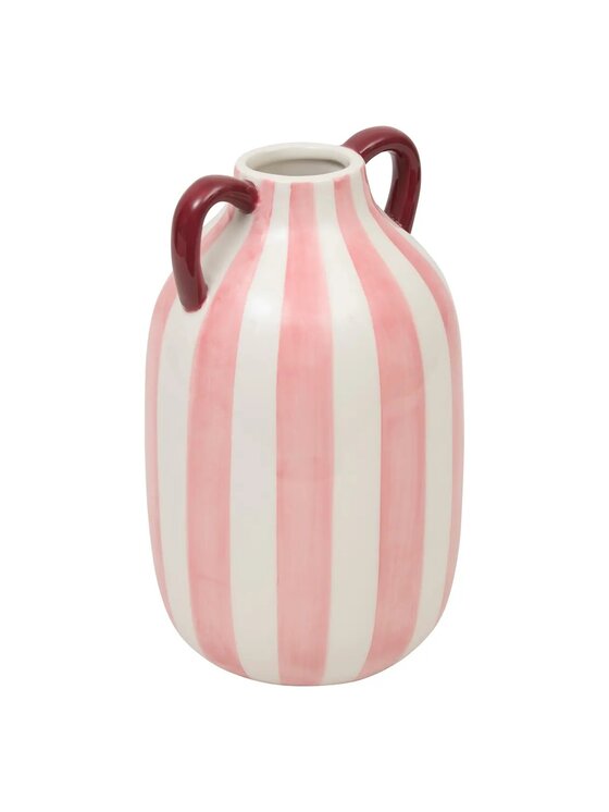 MIAhome MIAhome Wazon Komplet dwóch ceramicznych w paski Cheri 20 cm Kolorowy