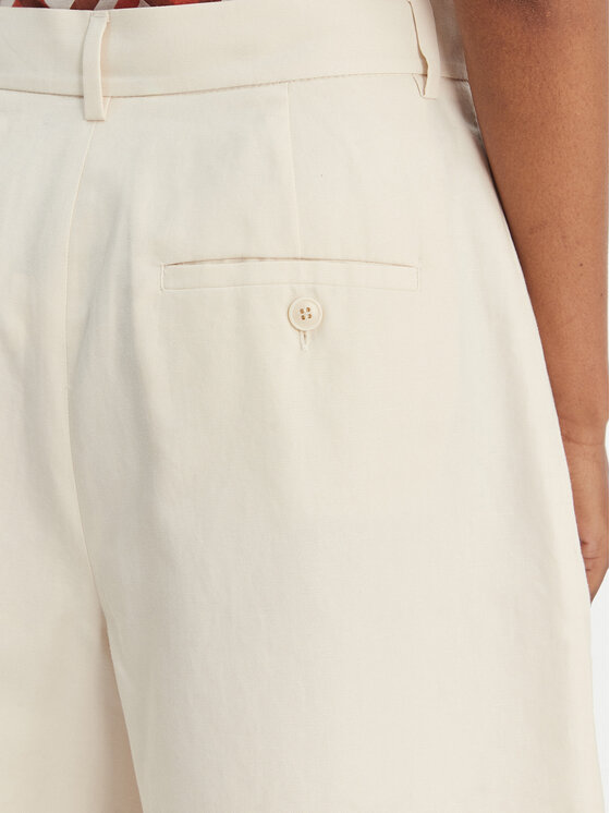 Weekend Max Mara Weekend Max Mara Bermudy Ecuba 2615141022 Écru Loose Fit