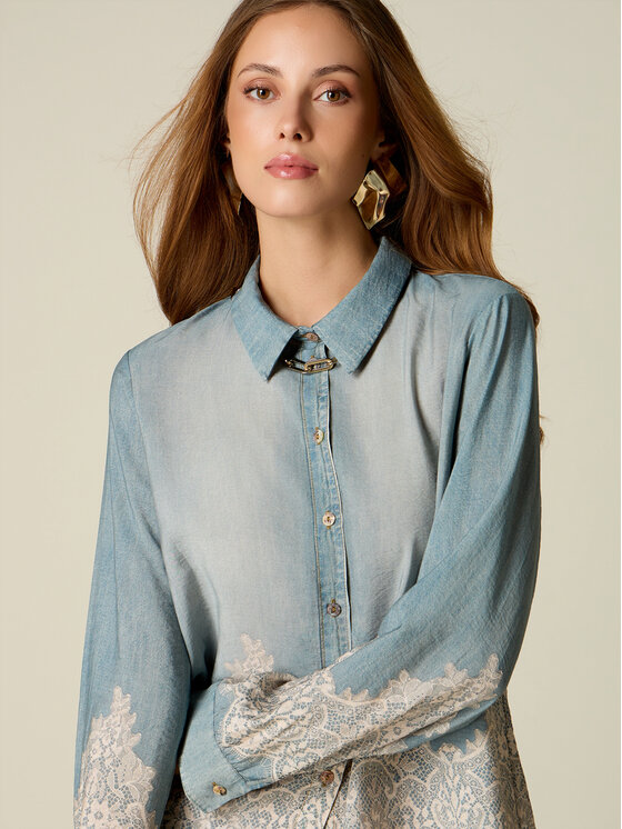 Oltre Oltre Camicia 5088R003332N0Z4 Turchese Regular Fit
