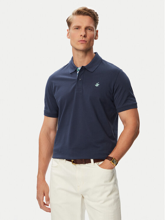Beverly Hills Polo Club Tricou polo P-SS26M-P450106BLU Bleumarin Regular Fit