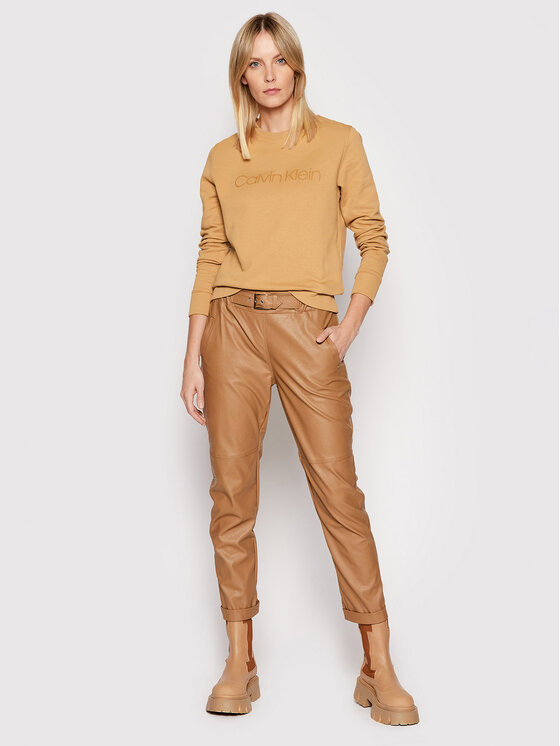 Felpa Core Logo K20K202157 Marrone Regular Fit
